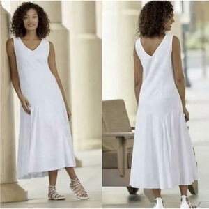 Monroe And Main Eyelet Midi Dress M Womens White Floral Midi Wedding Grad Shower